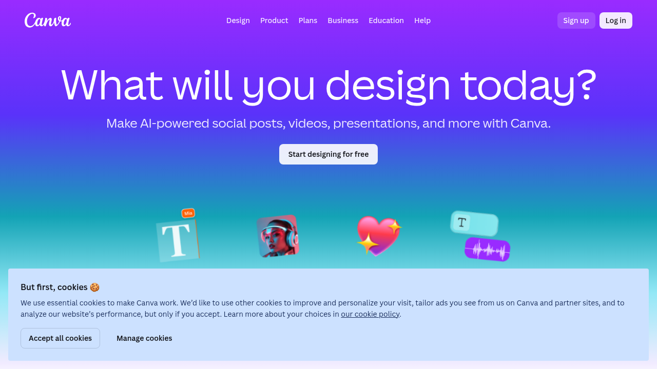 Canva interface